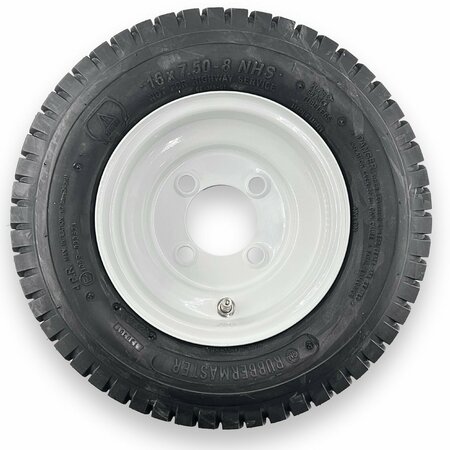 RUBBERMASTER - STEEL MASTER Rubbermaster 16x7.50-8 4 Ply Turf Tire and 4 on 4 Stamped Wheel Assembly 598980